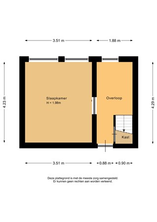 Floorplan - Schieweg 218A, 3038 BN Rotterdam